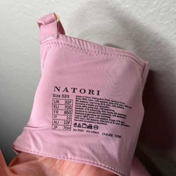Natori Womans Pink Pure Luxe Contour Underwire Bra 32G style 732080 - Picture 9 of 9